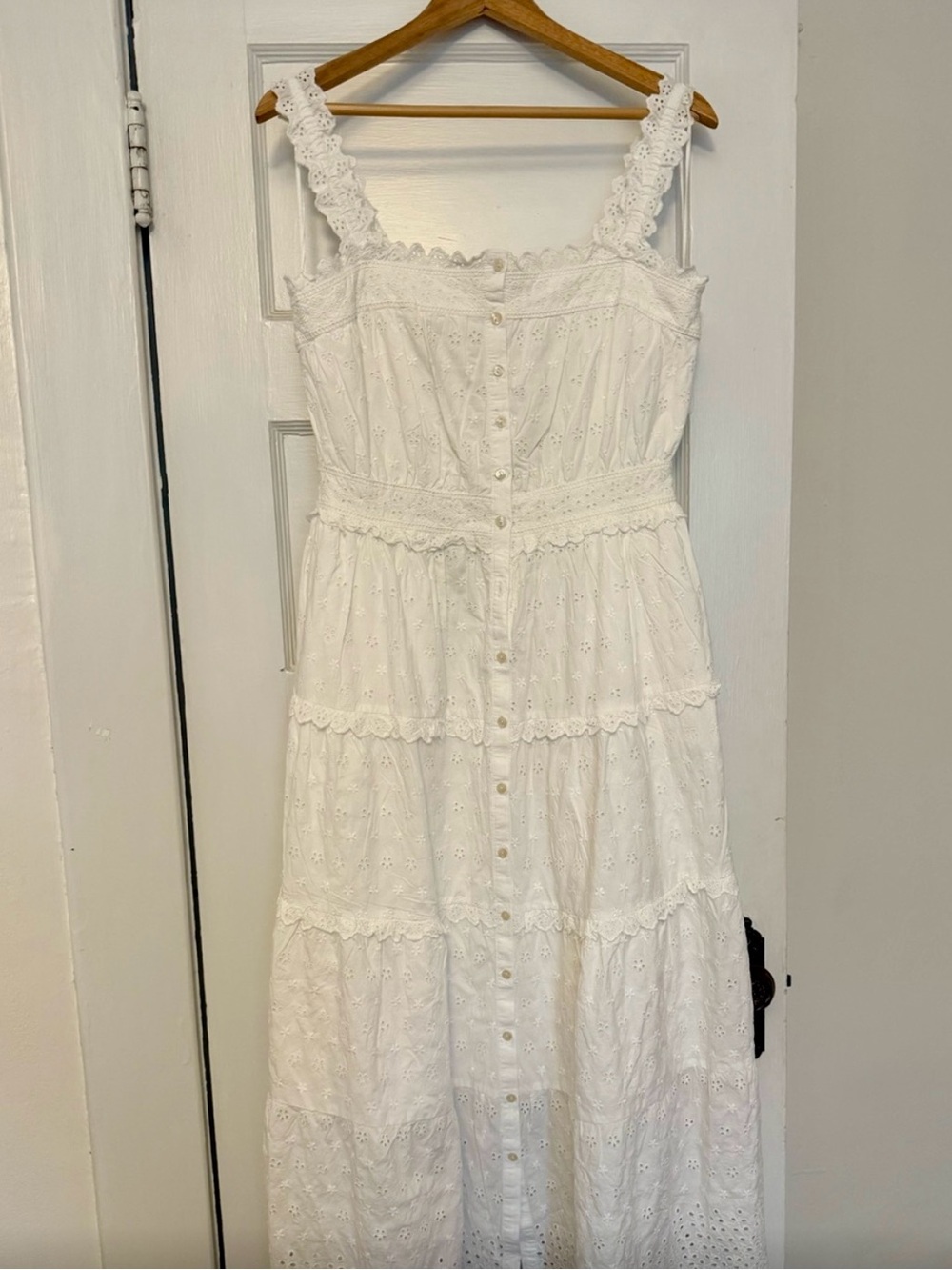 Gap + Doen White Eyelet Midi Dress NWT